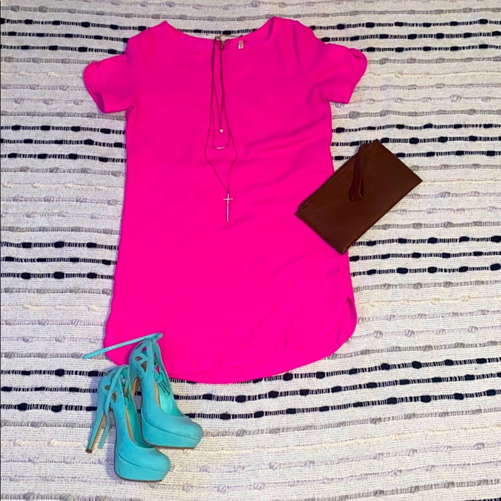 Hot pink dress